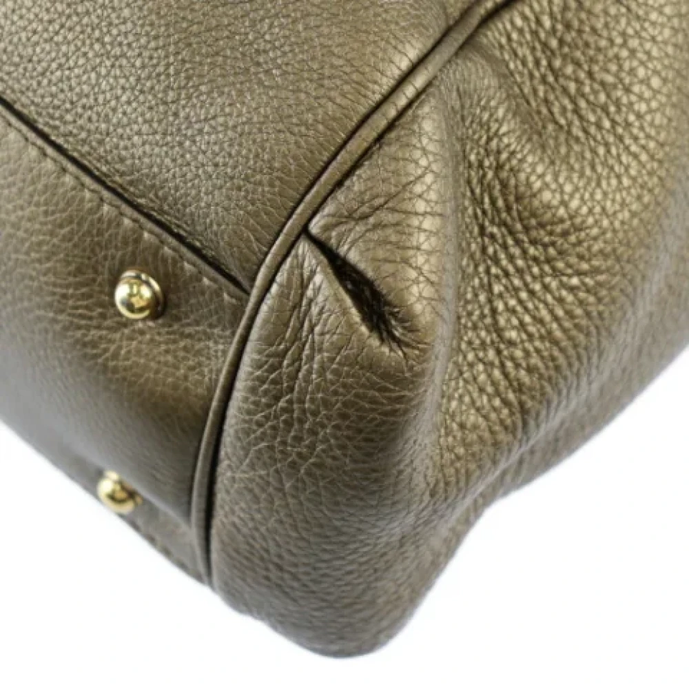 Gucci Vintage Pre-owned Leather handbags Brown Dames