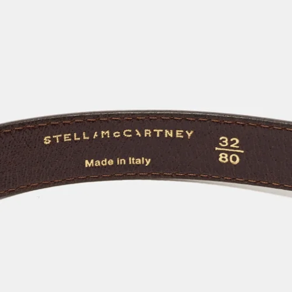 Stella McCartney Pre-owned Leather belts Brown Dames