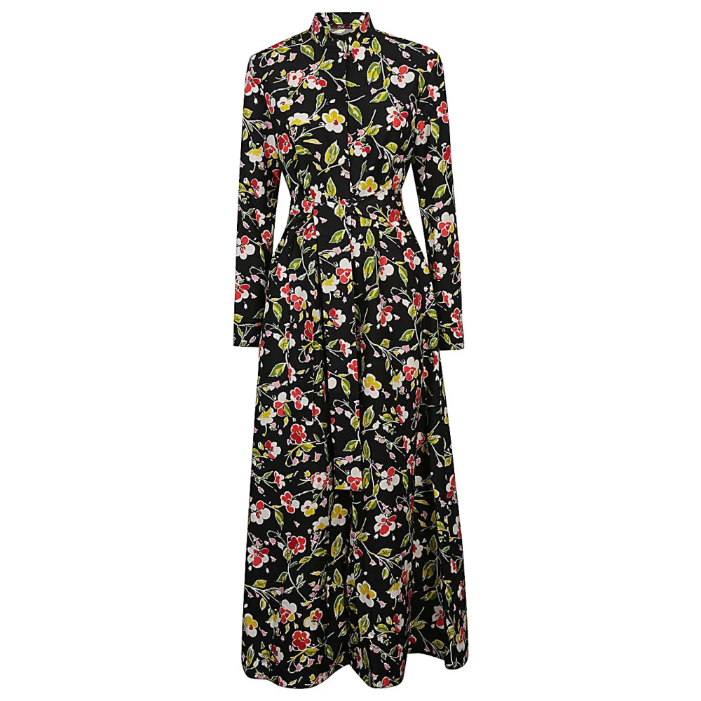 Obidi Bloemen Lange Jurk met V-hals Multicolor Dames