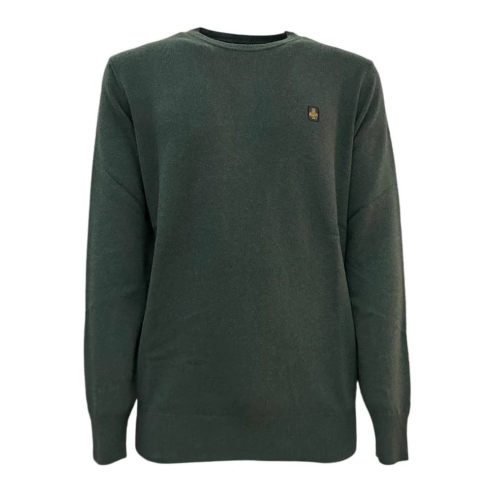 RefrigiWear Groene Wollen Trui met Voorlogo Green Heren