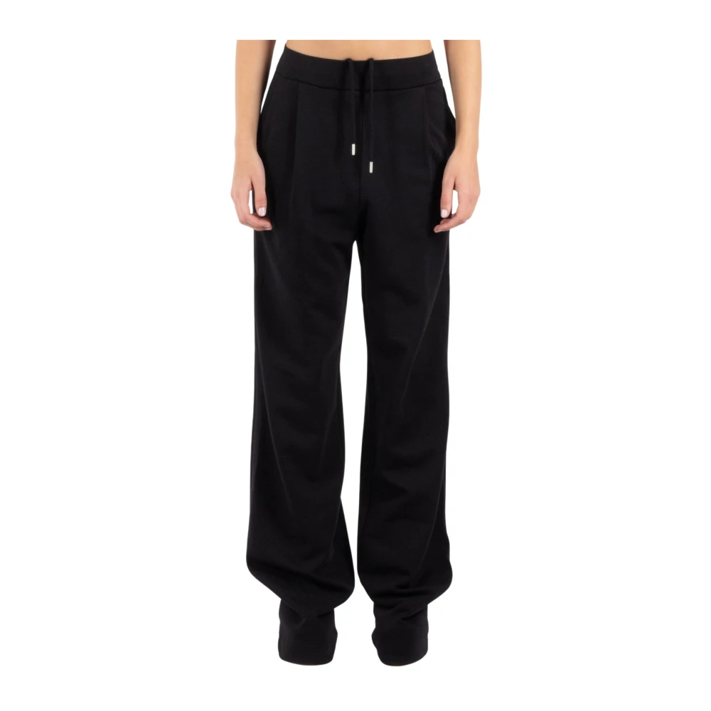 Dries Van Noten Zwarte katoenen broek Black Dames