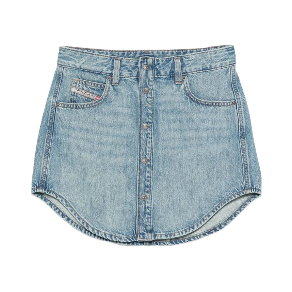 Diesel Women's Blue Denim Skirts, W28, De-Ard Mini Skirt