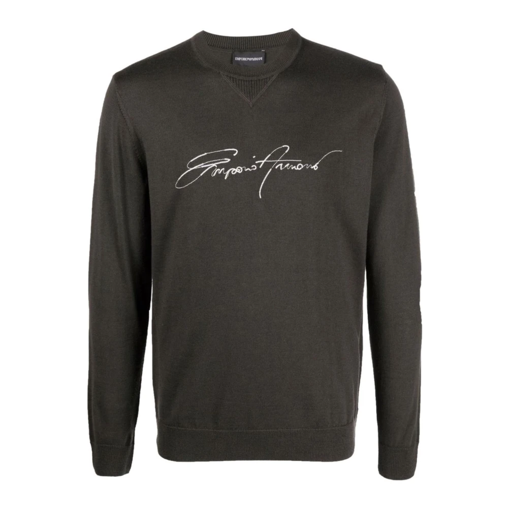 Emporio Armani Grå Stickade Tröjor