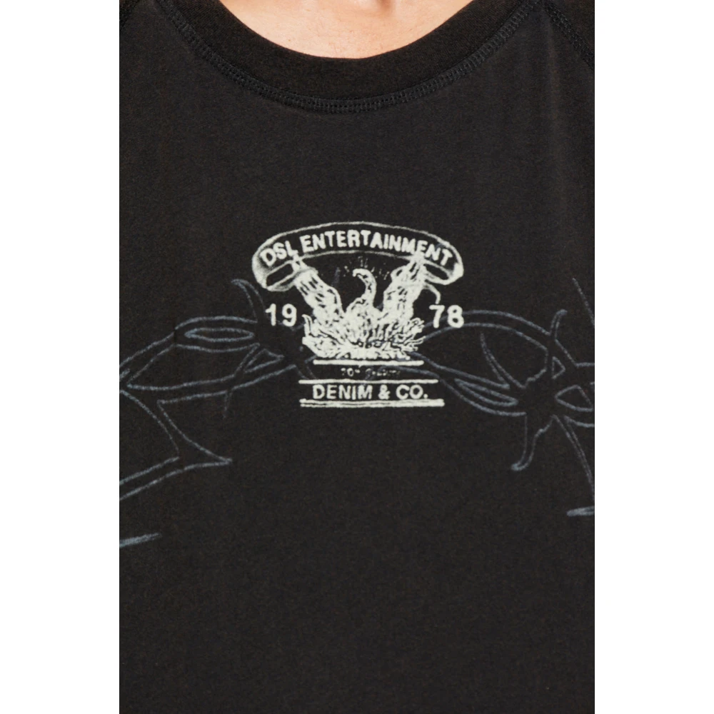 Diesel T-shirt T-Roxt-Q1 Gray Heren