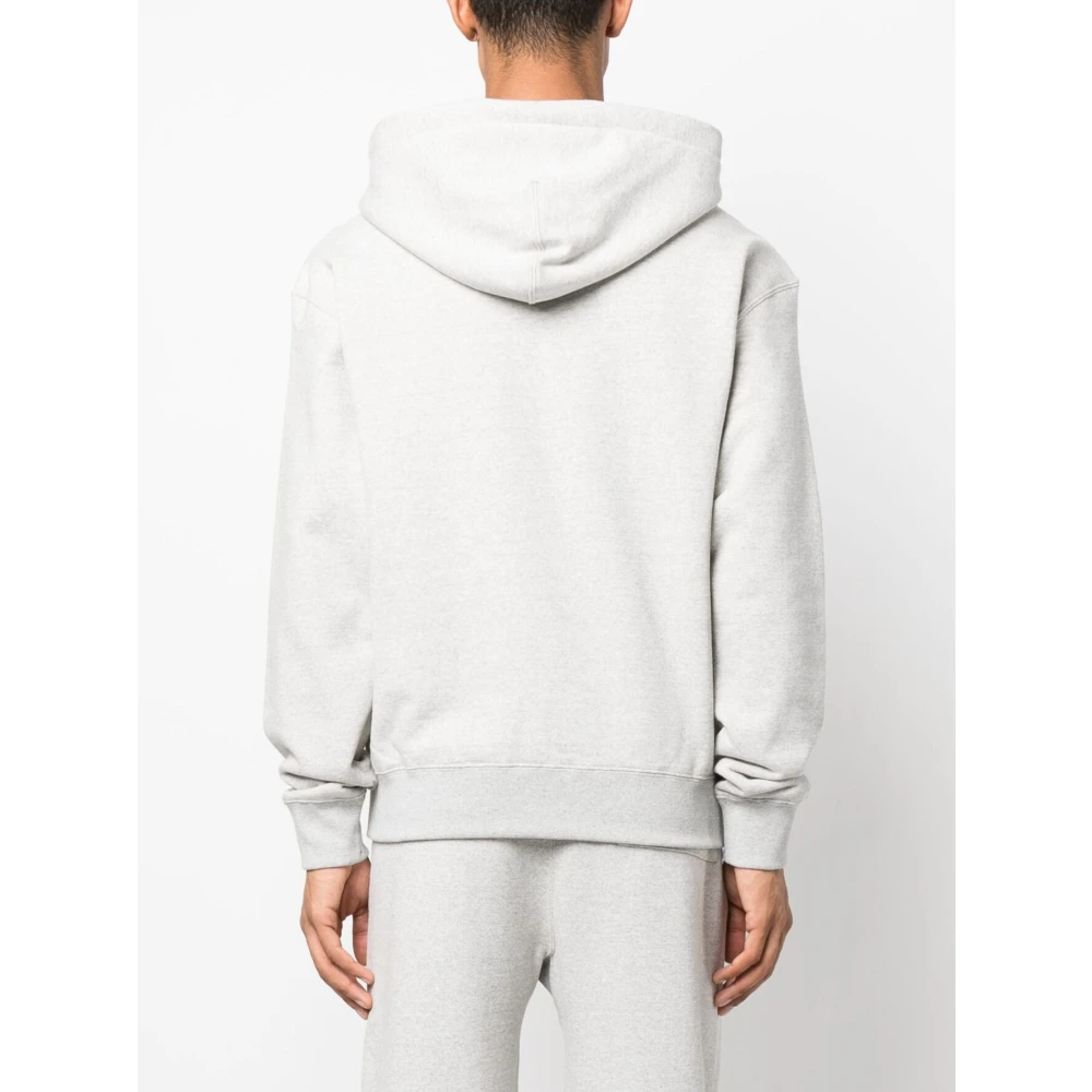 Jil Sander Grijze Logo Hoodie Gray Heren