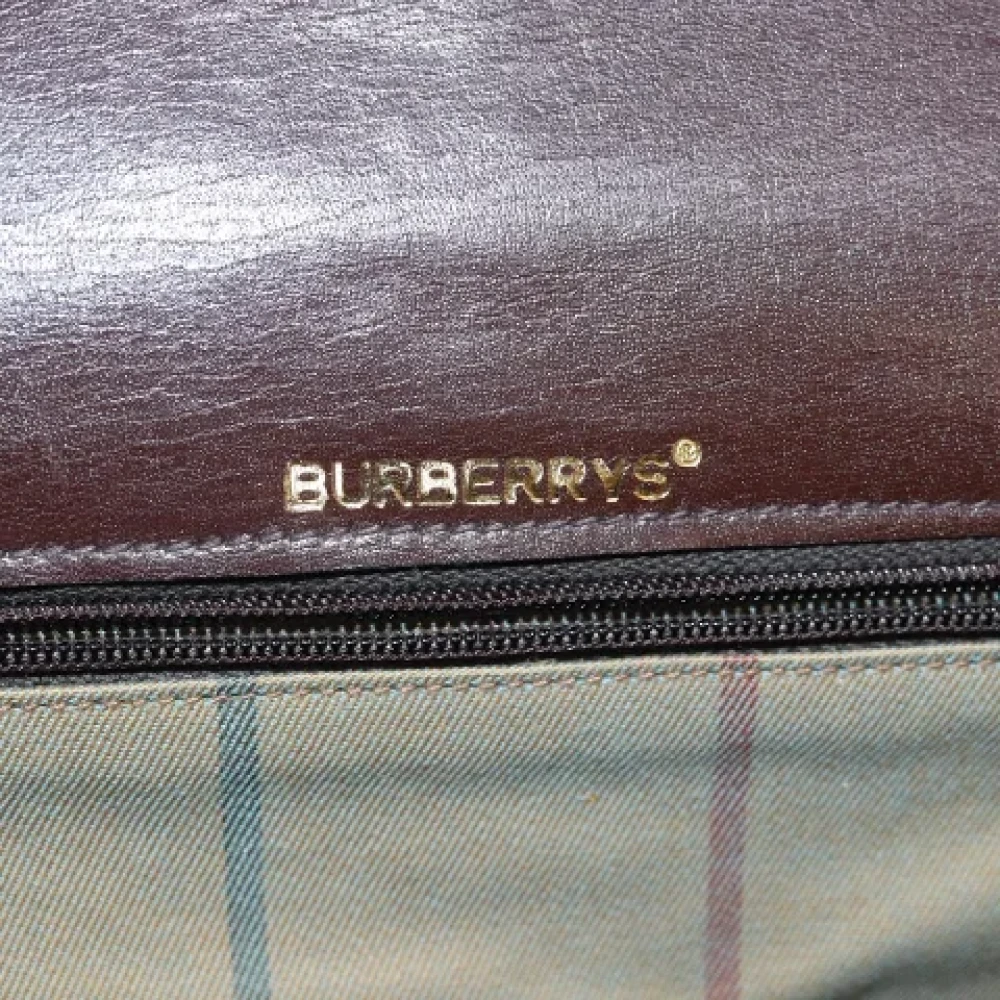 Burberry Vintage Pre-owned Leather handbags Brown Dames