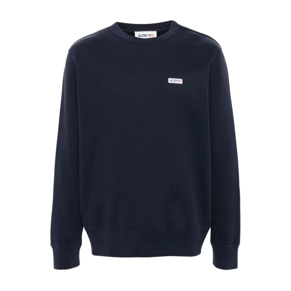 Autry Klassieke Zwarte Sweatshirt voor Mannen Blue Heren
