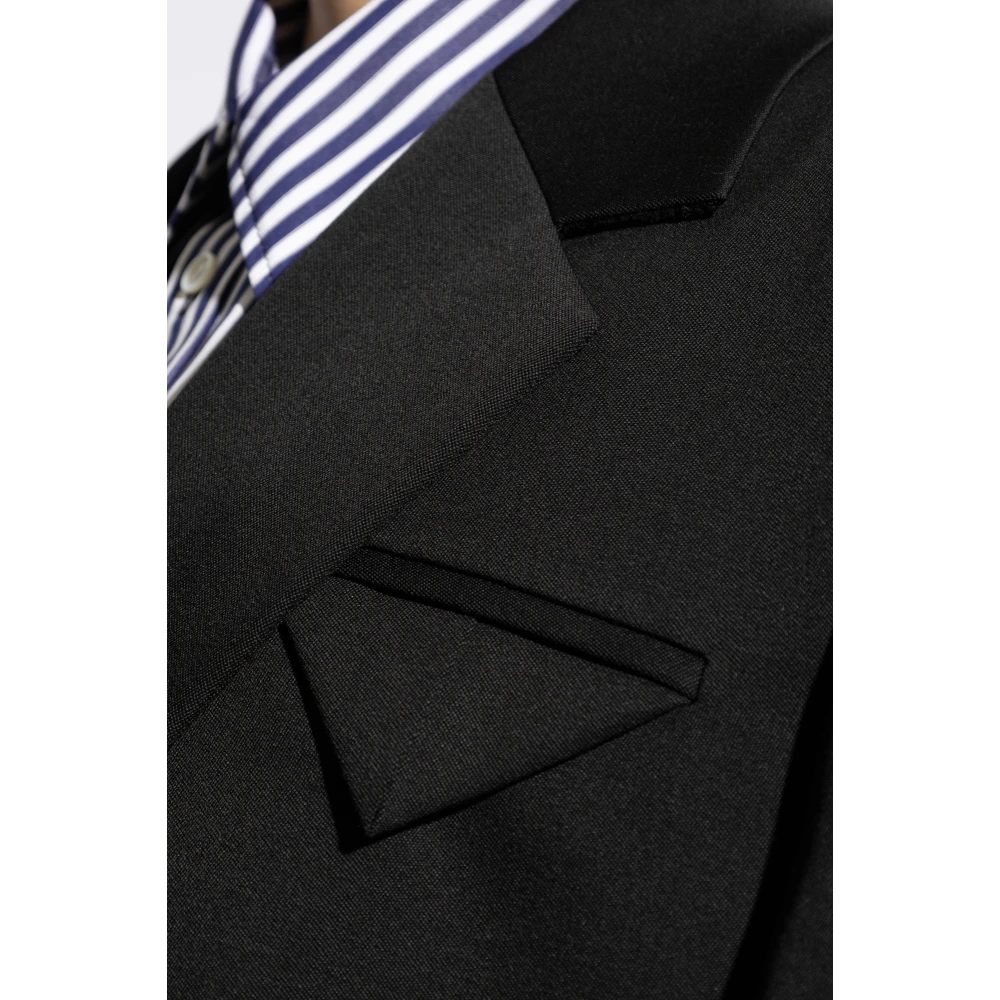 Bottega Veneta Blazer met open revers Black Heren