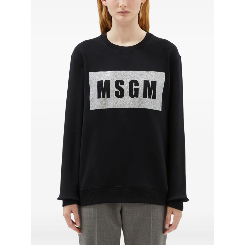 Msgm Casual Sweatshirt 99C Black Dames