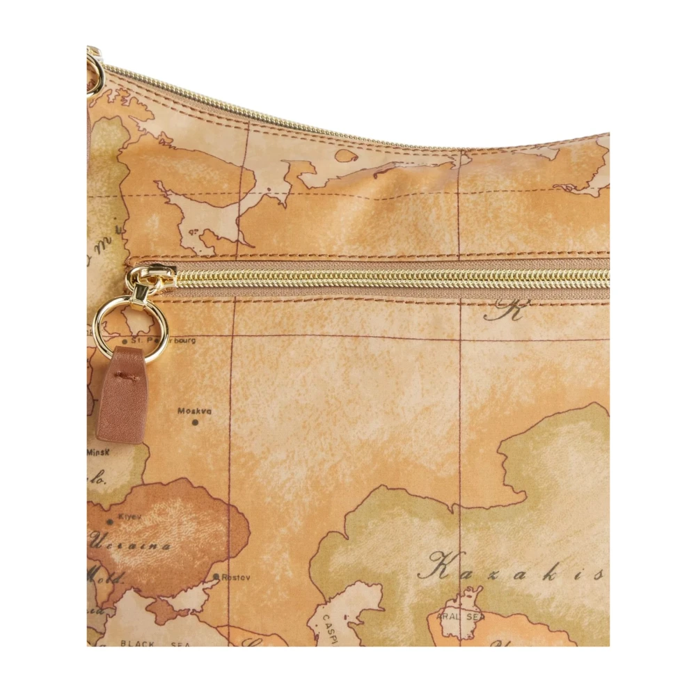 Alviero Martini 1a Classe Klassieke Geo Print Schoudertas Brown Dames