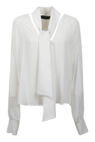 -BOW EATED BLOUSE