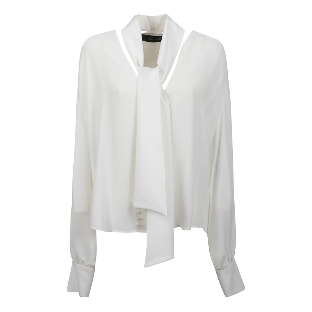 Federica Tosi -Bow Pleated Blouse White Dames