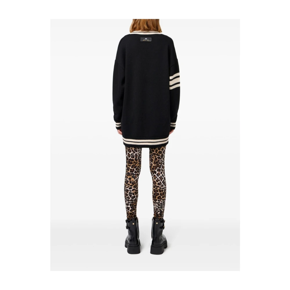Elisabetta Franchi Dierenprint Slim Fit Leggings Brown Dames
