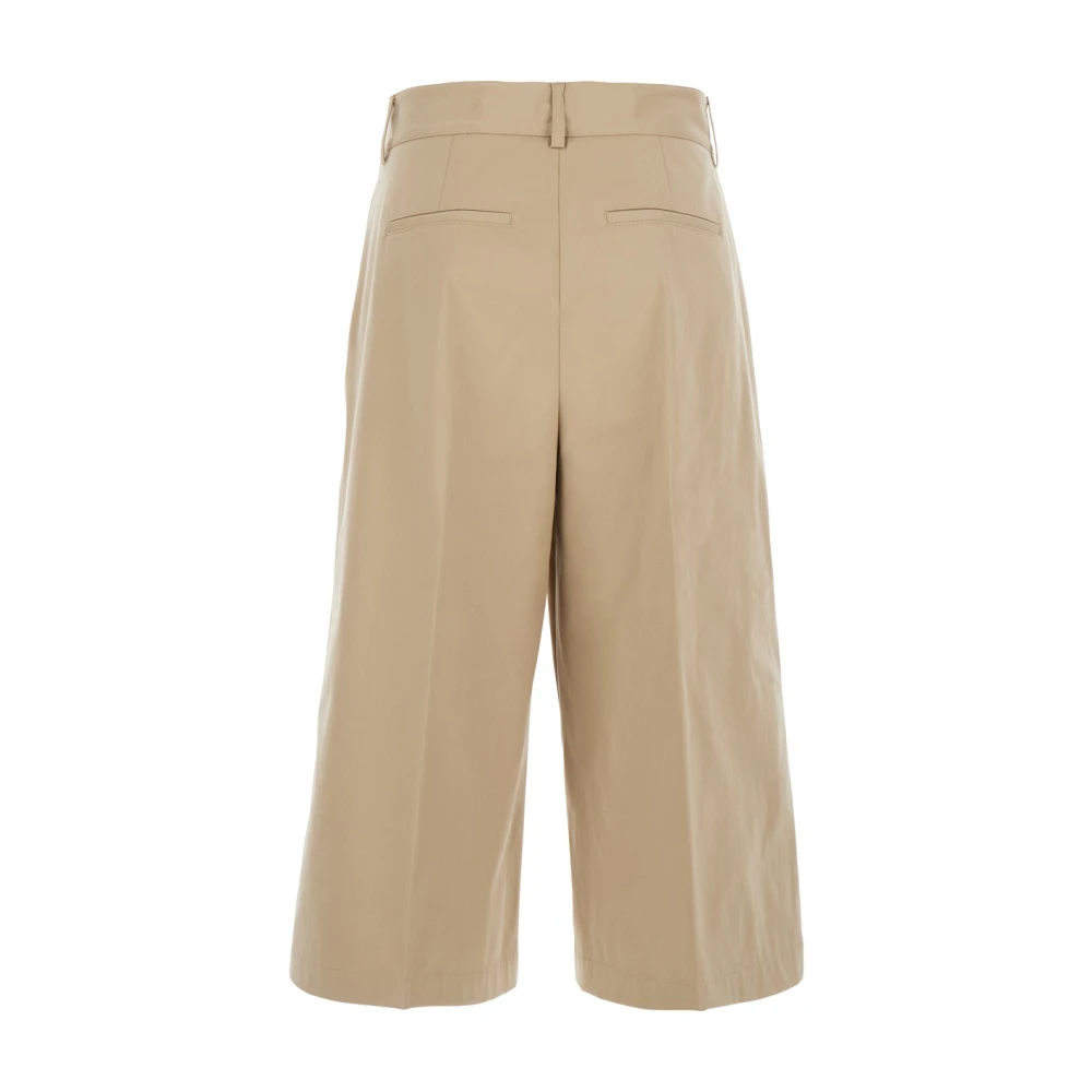 Msgm Beige Bermuda Shorts met riemlussen Beige Dames