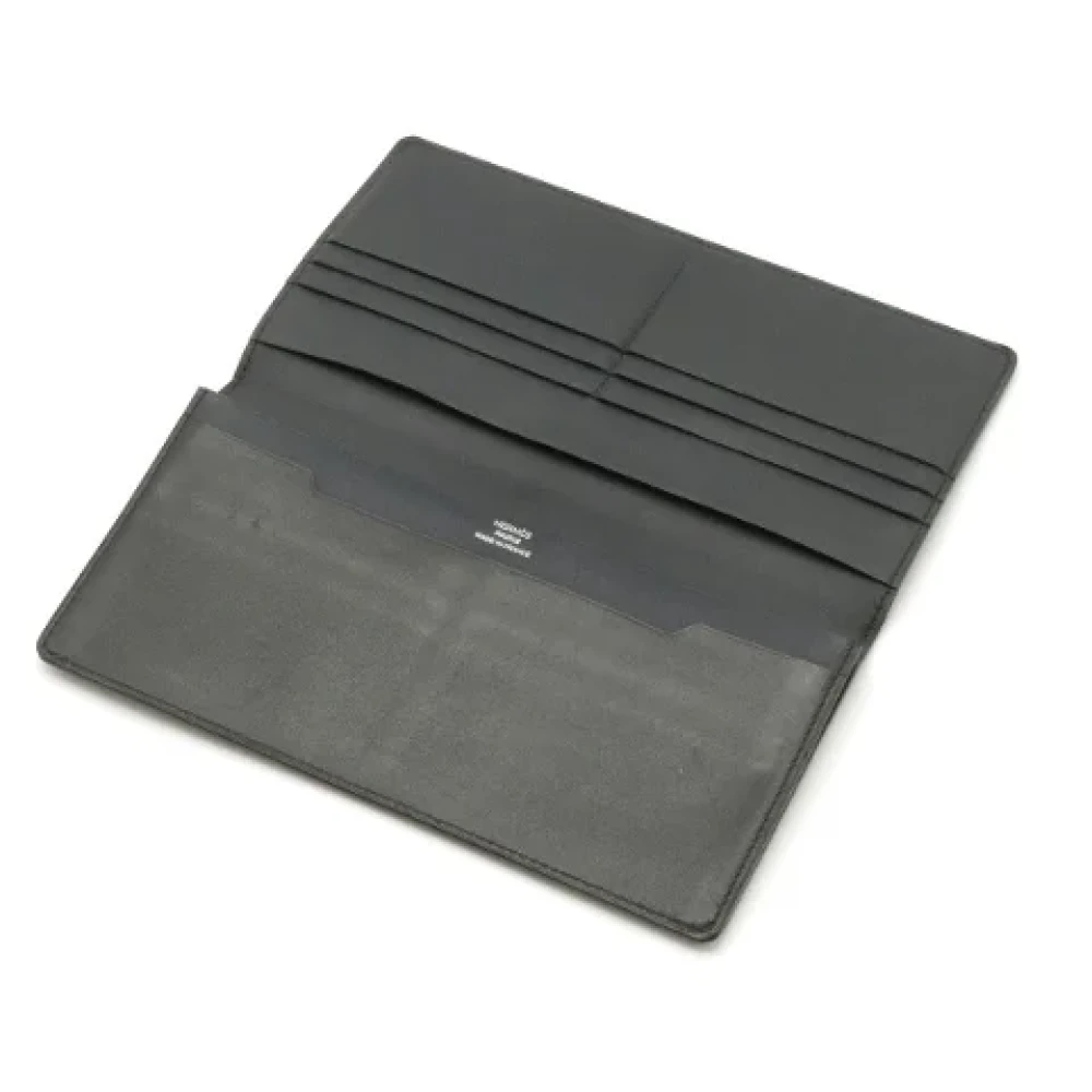 Hermès Vintage Pre-owned Leather wallets Black Dames