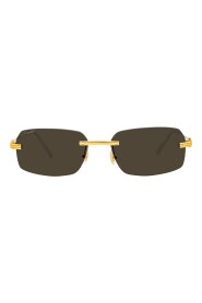 Okulary przeciwsłoneczne CT0271S - Złota metalowa oprawka, kwadratowy kształt, szare soczewki