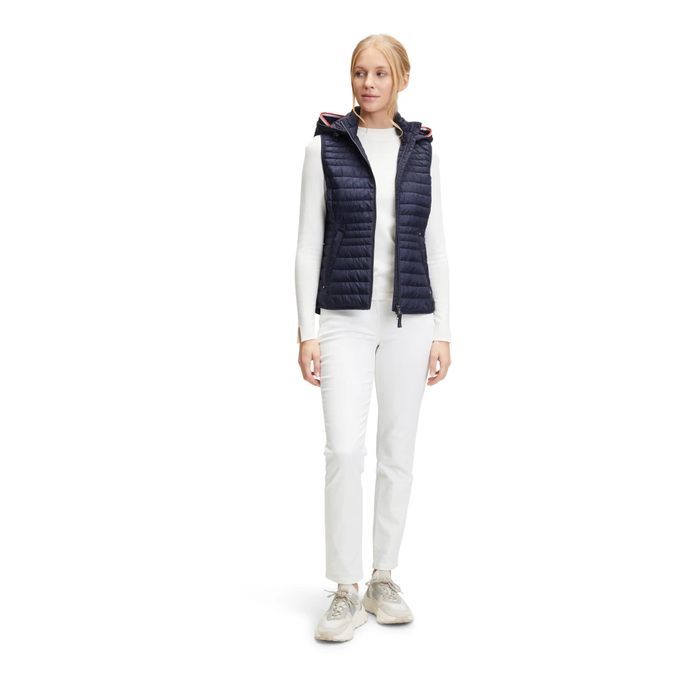 Betty Barclay Gewatteerd vest met afneembare capuchon Blue Dames