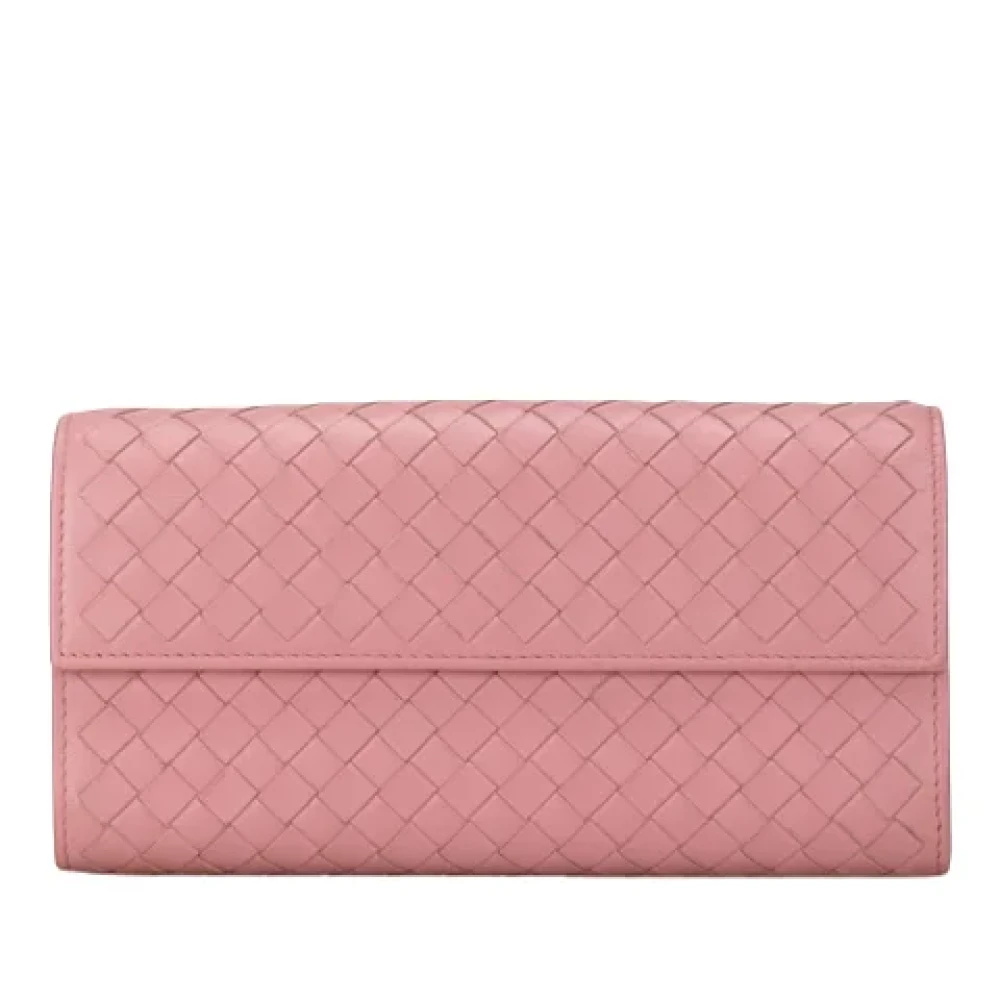 Bottega Veneta Vintage Pre-owned Leather wallets Pink Dames