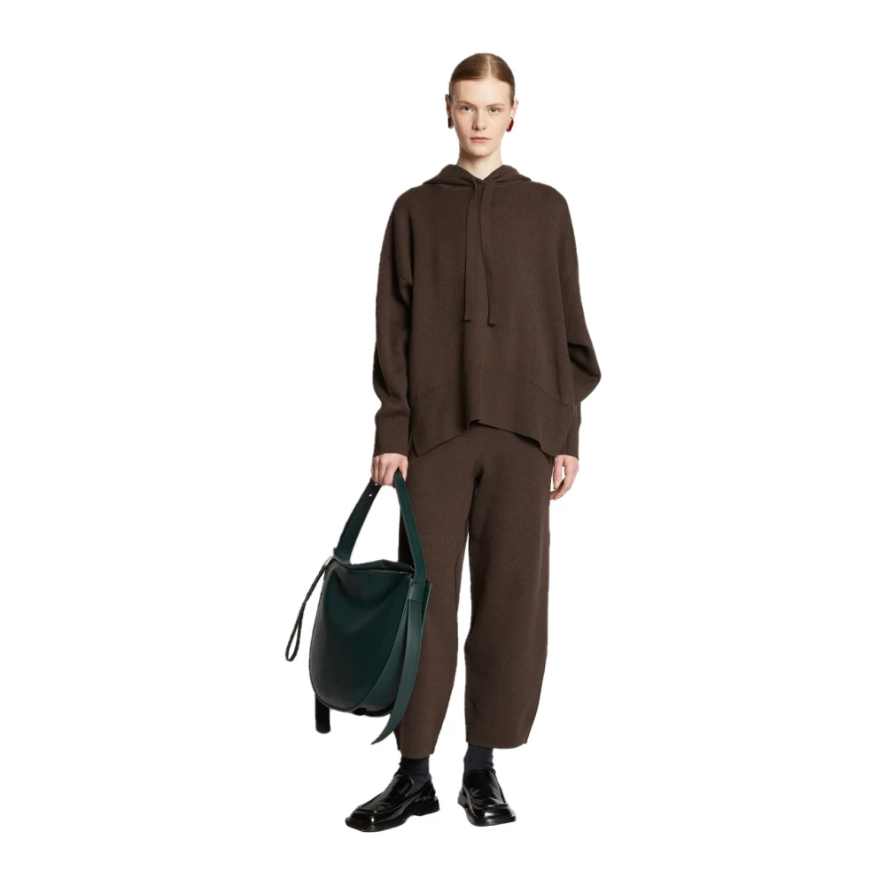 Proenza Schouler Luxe Cashmere-Blend Hoodie Brown Dames
