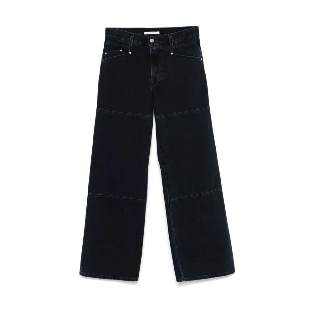Sunflower Navy Blue Twisted Wide Leg Jeans Blue Heren