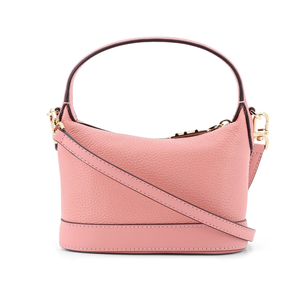 Michael Kors Leren handtas met frontlogo Pink Dames