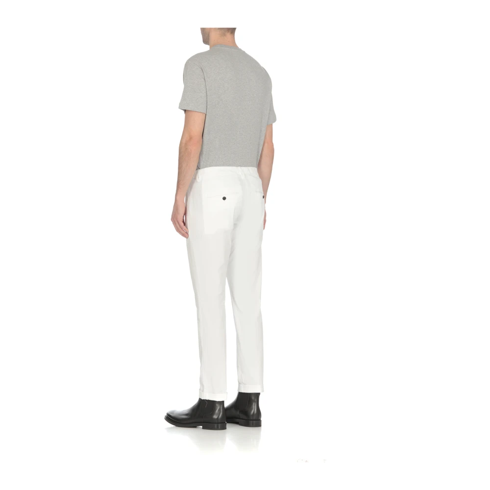 Dondup Witte Katoenen Broek met Zakken White Heren