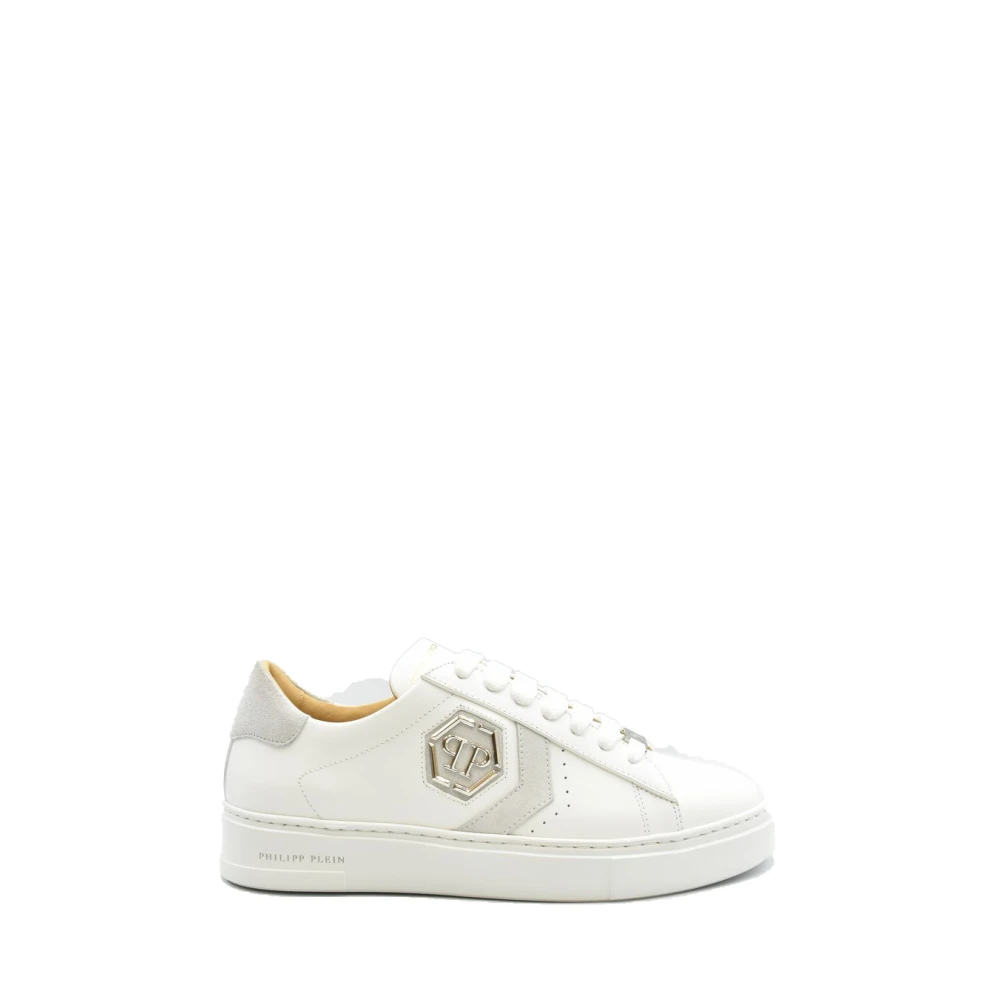 Philipp Plein Men's White Stylish Sneakers