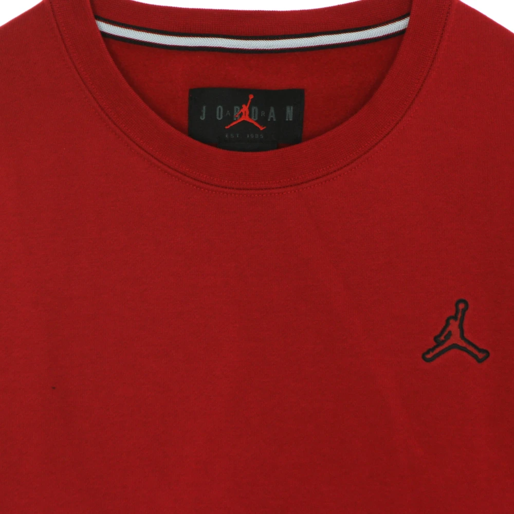 Jordan Rode Fleece Crew Neck Sweatshirt Red Heren