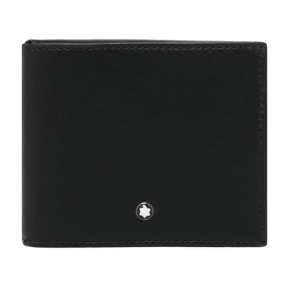 Montblanc Zwarte Leren Tri Fold Portemonnee Black Heren