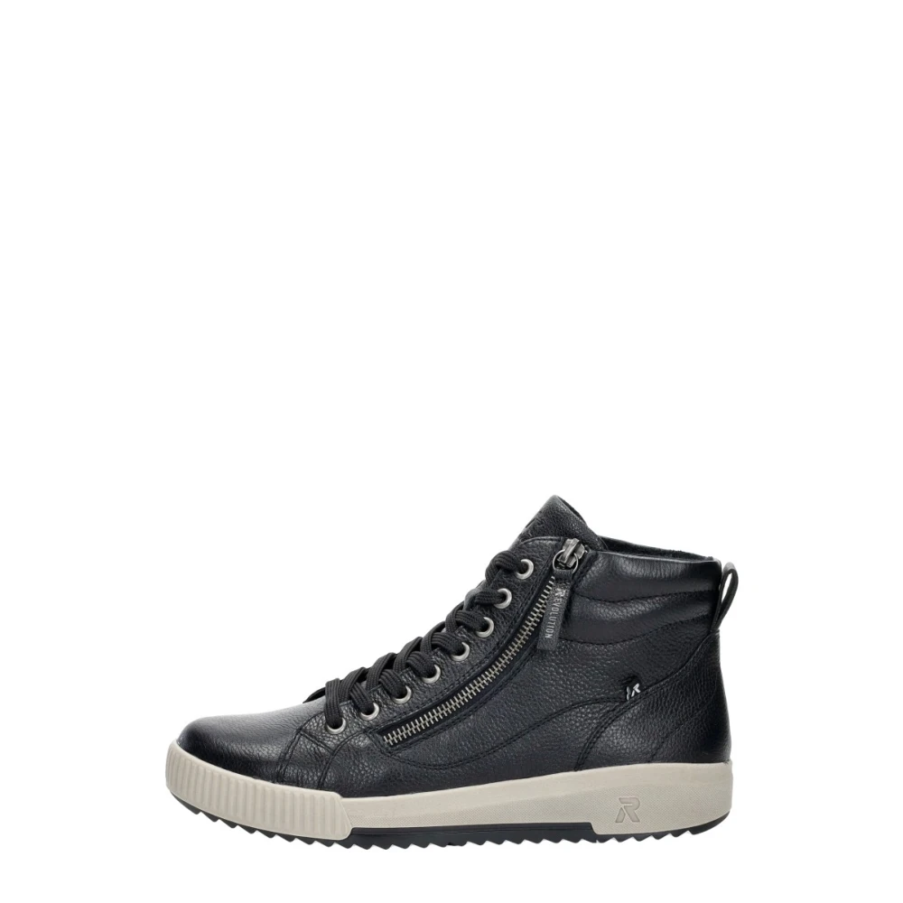 Rieker Revolution Veterschoenen Hoog Dames Schoenen Zwart