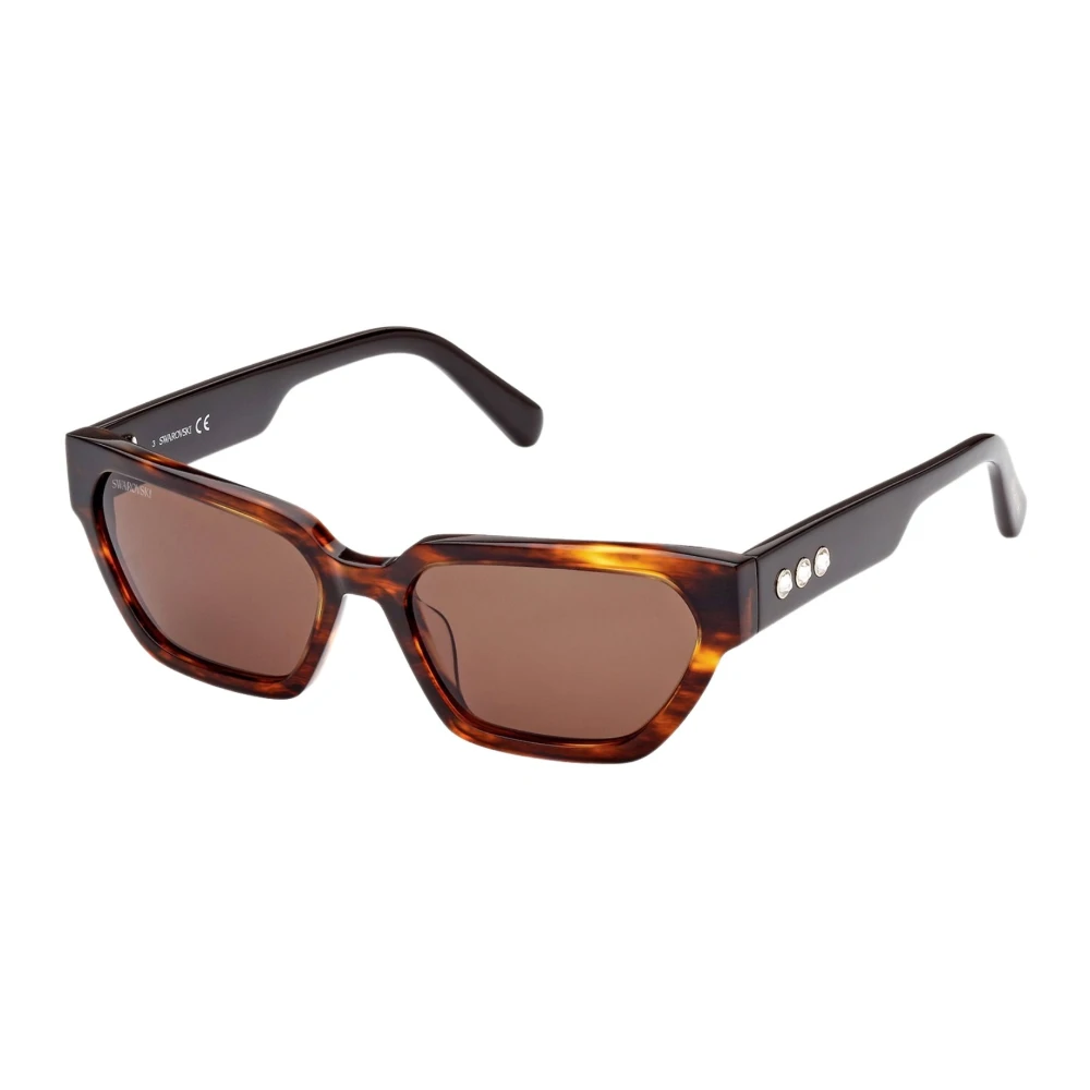 Swarovski Unisex Brown Sunglasses, 53 Mm, Sunglasses