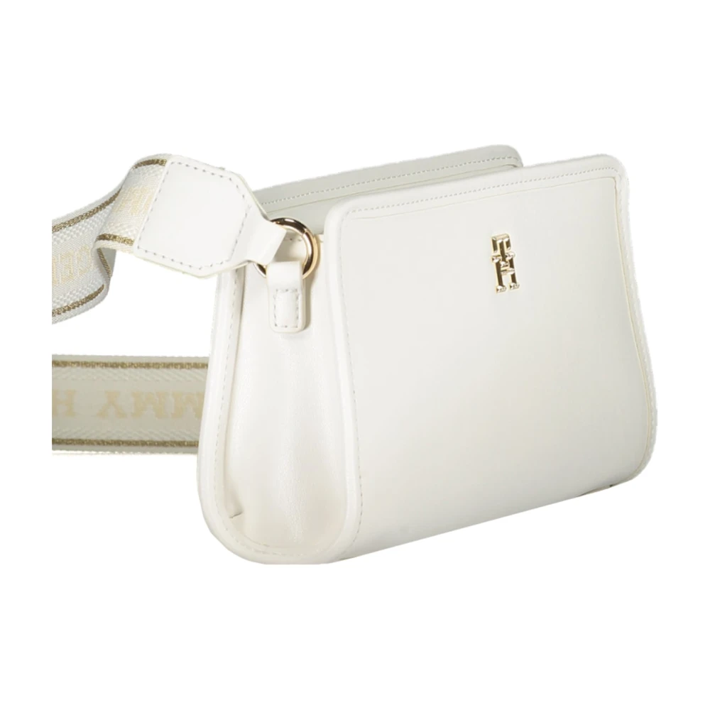 Tommy Hilfiger Witte Schoudertas met Ritssluiting White Dames