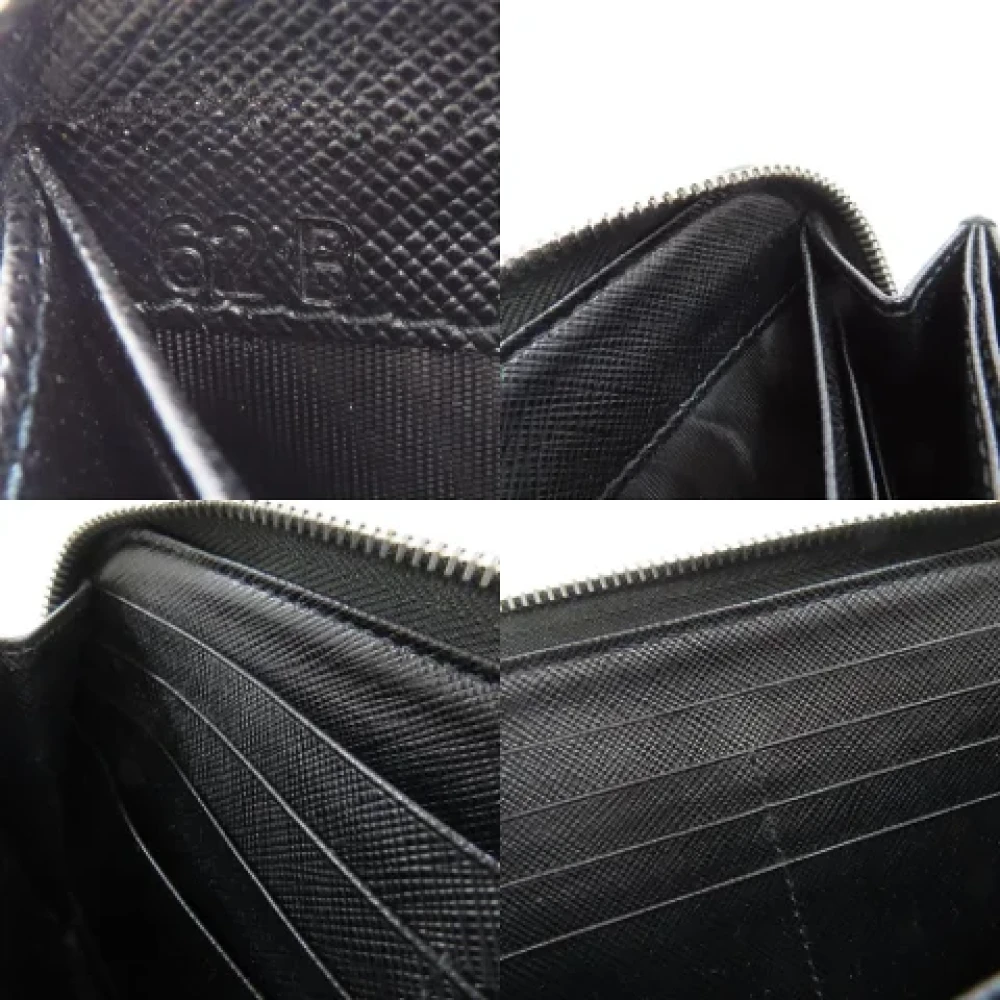 Prada Vintage Pre-owned Leather wallets Black Dames