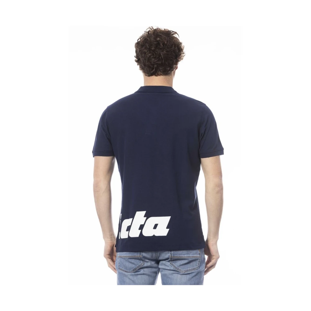 Invicta Blauw Katoenen Poloshirt Korte Mouw Blue Heren