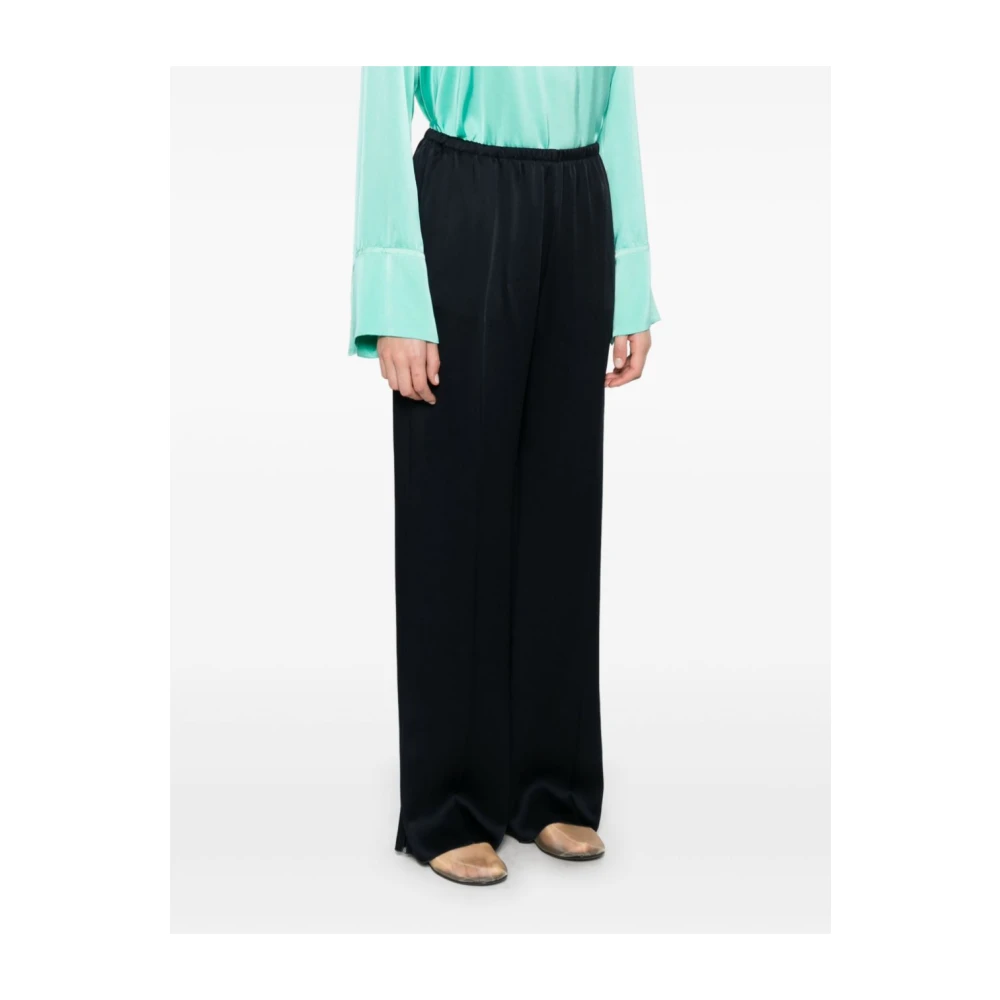 Forte Satin straight broek Beige Dames