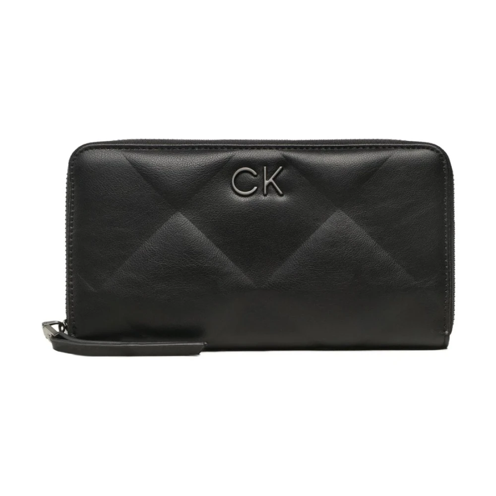 Calvin Klein Gewatteerde PU Leren Portemonnee Black Dames