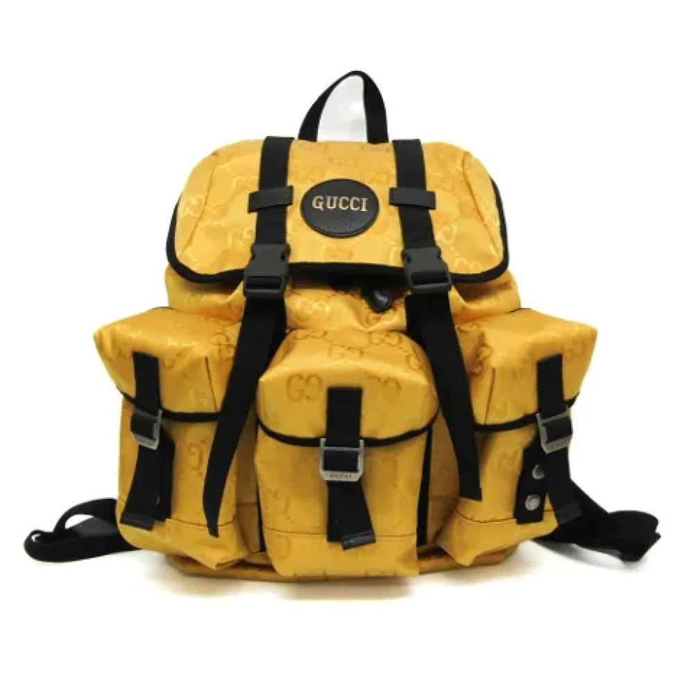 Gucci Vintage Pre-owned Canvas backpacks Yellow Dames