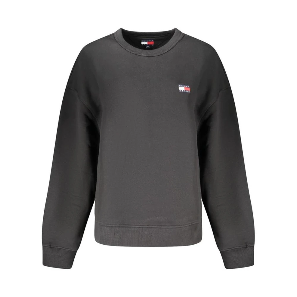 Tommy Hilfiger Women's Black Signature Embroidery Crew Neck Jumper - Sweatshirts - M- Sweatshirts & Hoodies