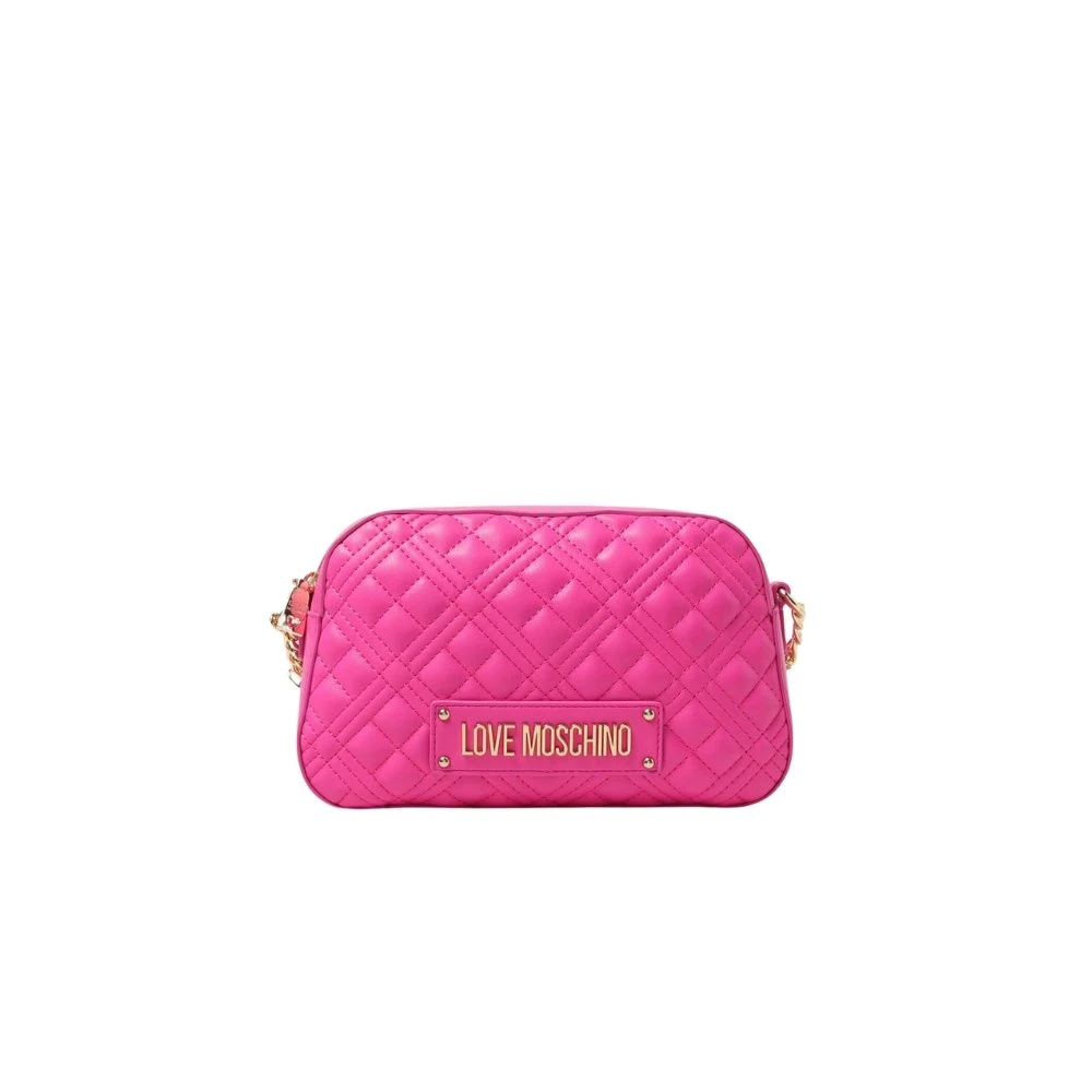 Love Moschino Gewatteerde PU Schoudertas Pink Dames