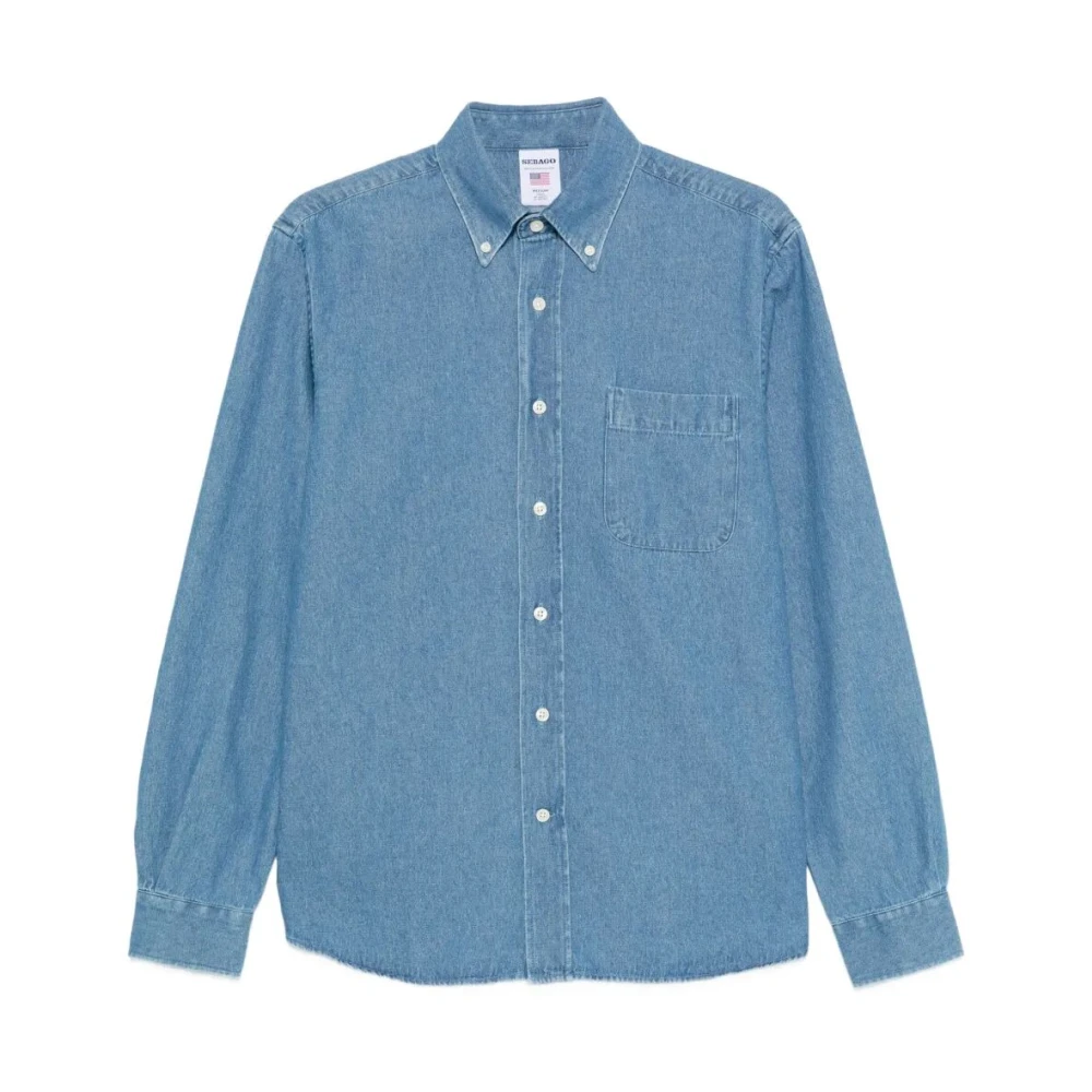 Sebago Men's Blue Denim Shirts, S, Mercer Denim Shirt