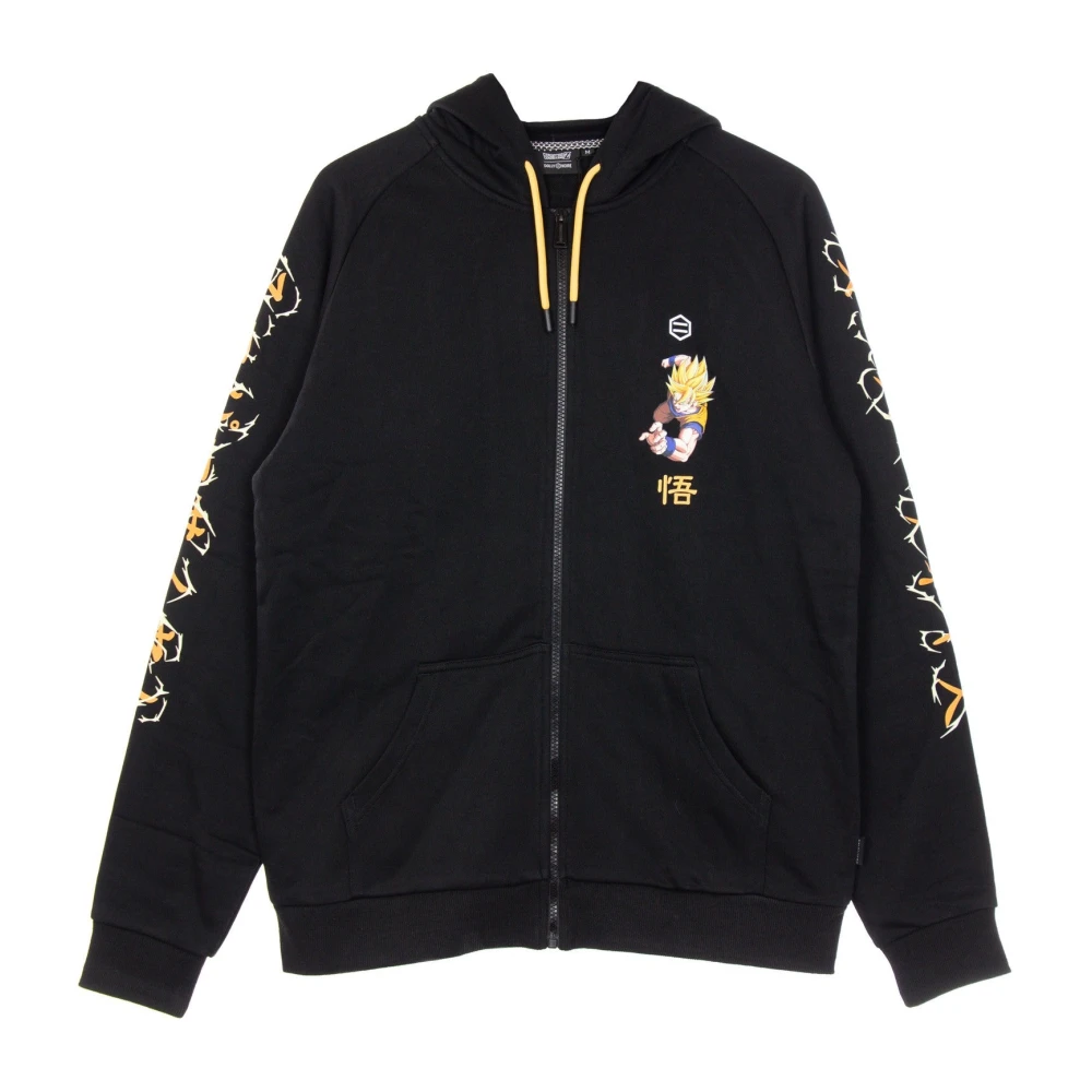 Dolly Noire Goku Super Saiyan Zip Hoodie Svart Black, Herr