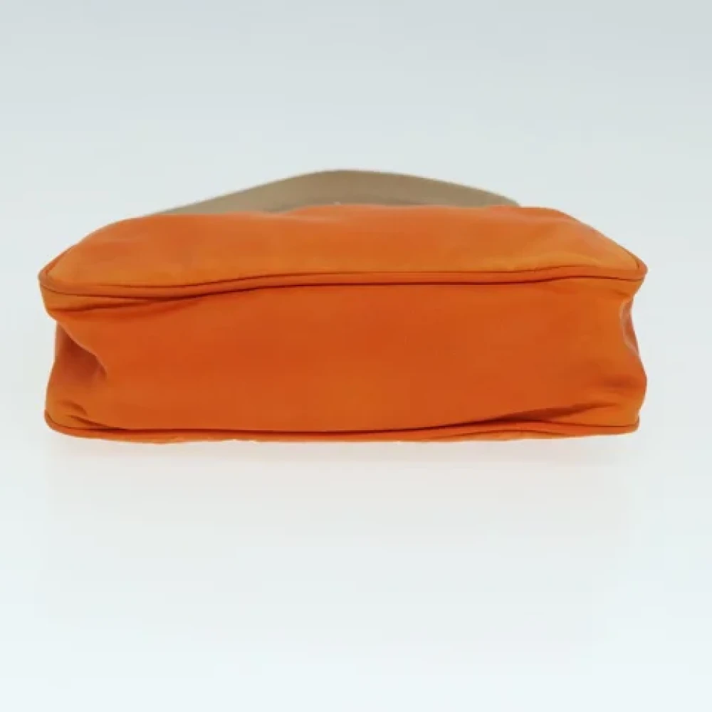 Prada Vintage Pre-owned Nylon handbags Orange Dames