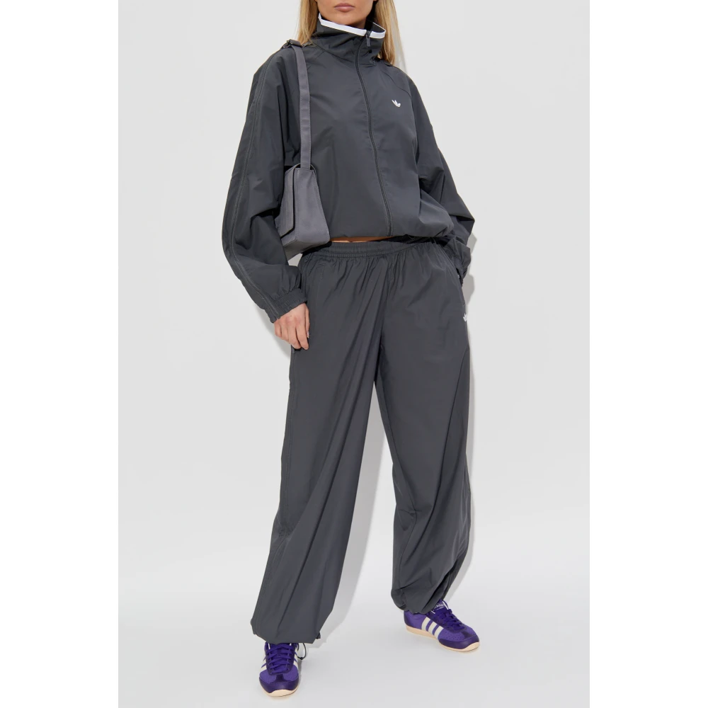 adidas Originals Lichtgewicht Jack met Logo Gray Dames