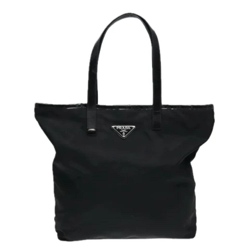 Prada Vintage Pre-owned Fabric shoulder-bags Black Dames