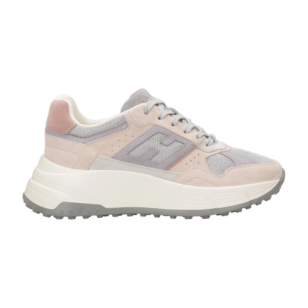 Hogan Sneakers met suède en stoffen inzetstukken Dames Schoenen Veelkleurig Multicolor