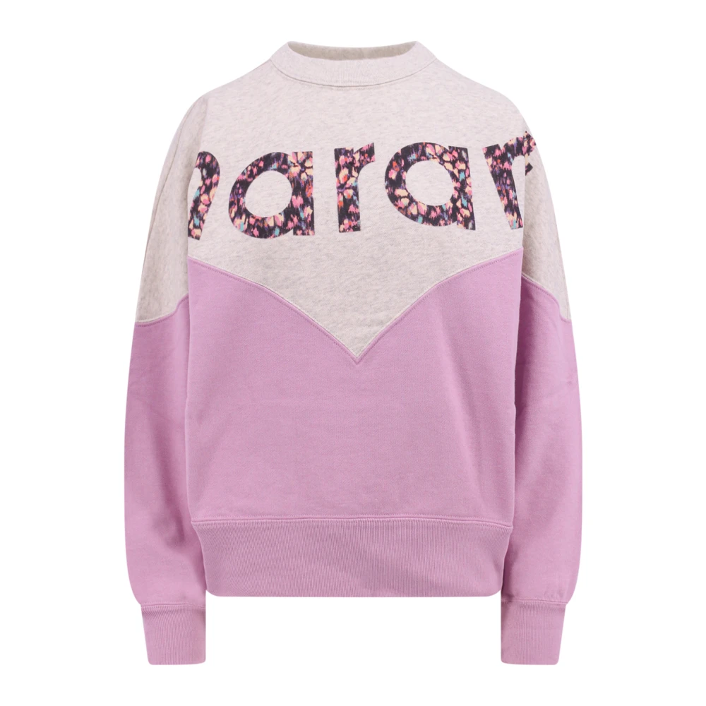 Isabel Marant Étoile Multicolor Logo Sweatshirt Purple Dames