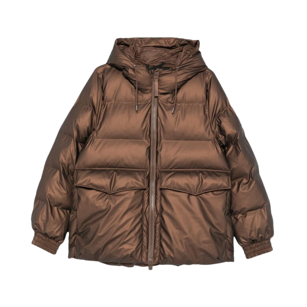 Rains Uomo Marrone - Alta A-Line Puffer - Jackets - S