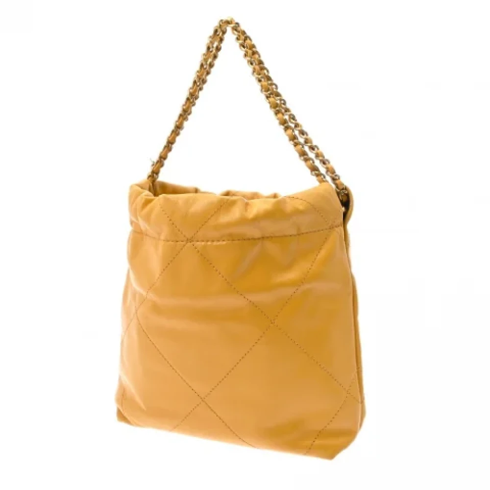 Chanel Vintage Pre-owned Leather chanel-bags Yellow Dames