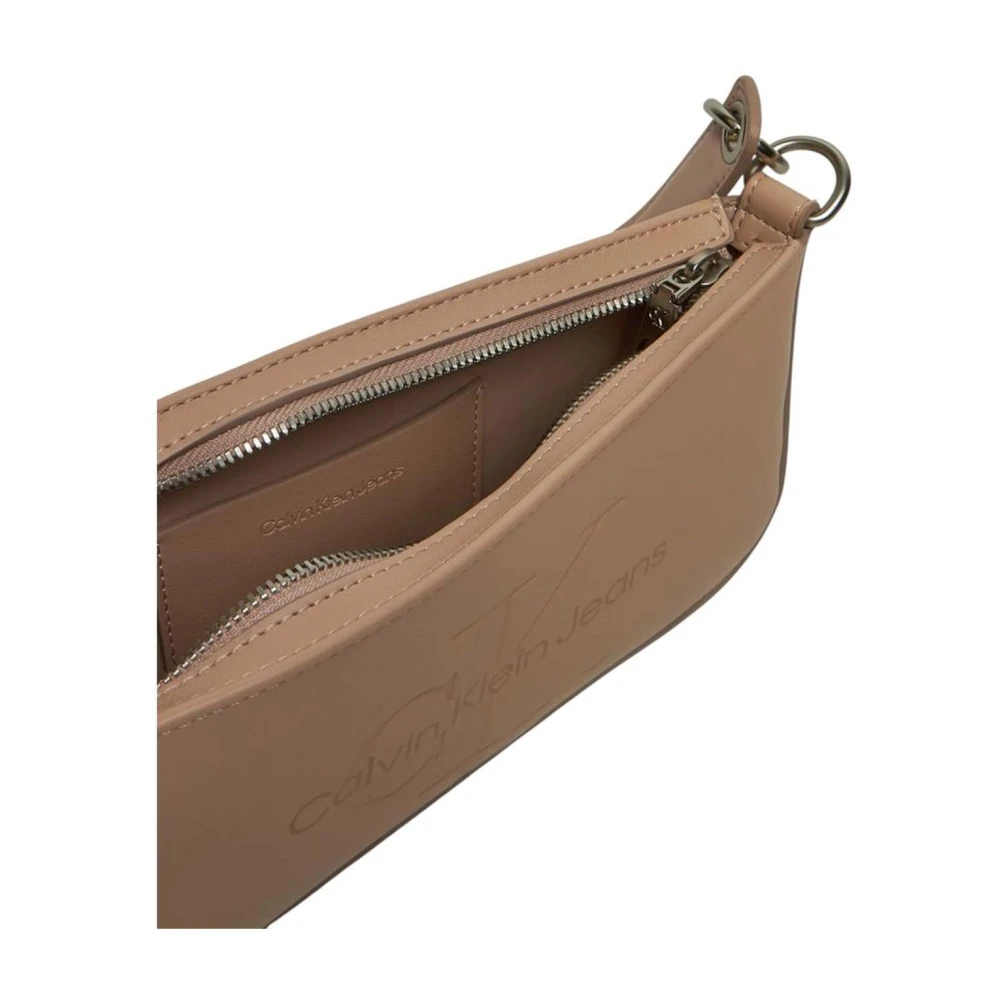Calvin Klein Jeans Minimalistische Polyurethaan Handtas Kleine Tassen Vrouwen Beige Dames