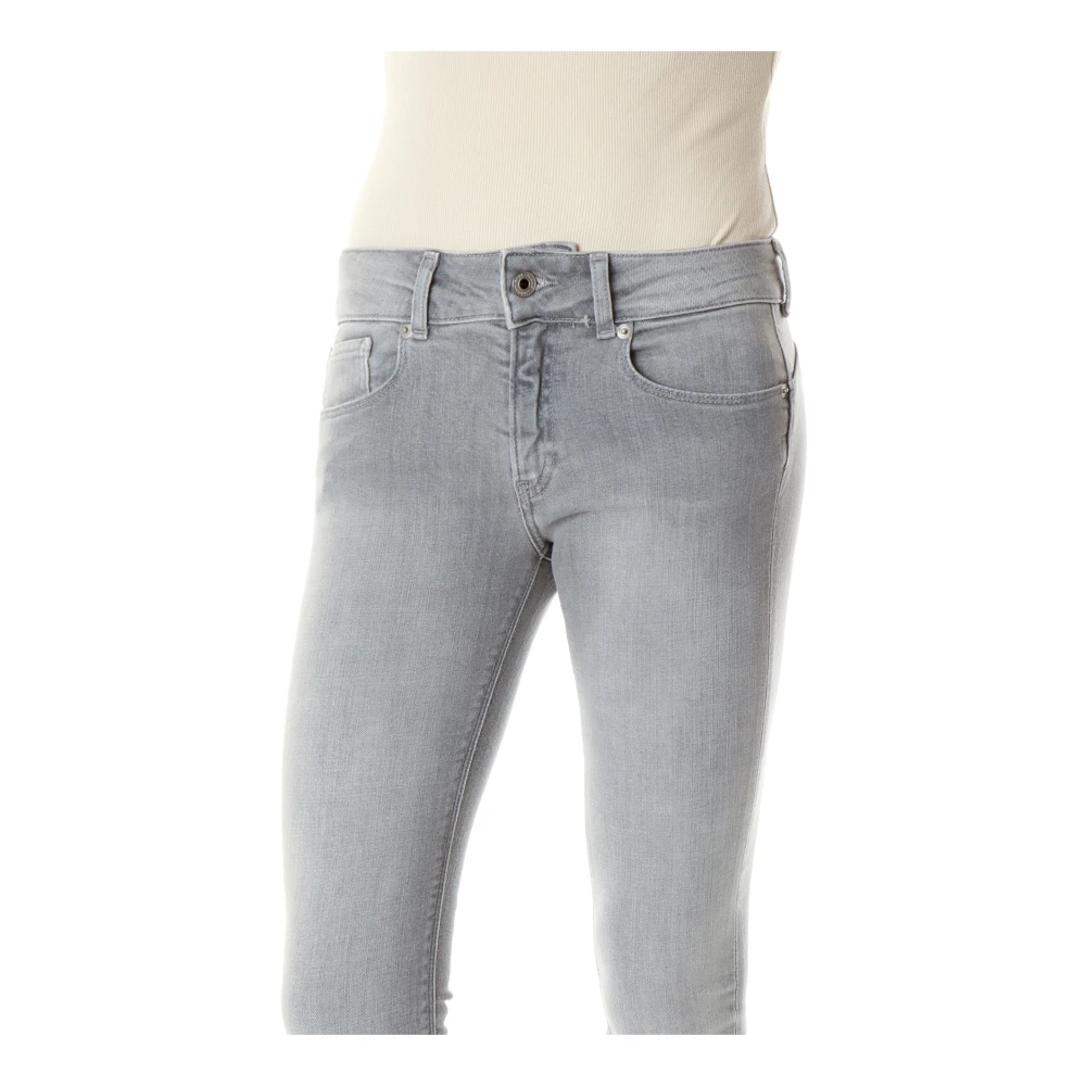 Pepe Jeans Slim Fit Jeans met lage taille Gray Dames
